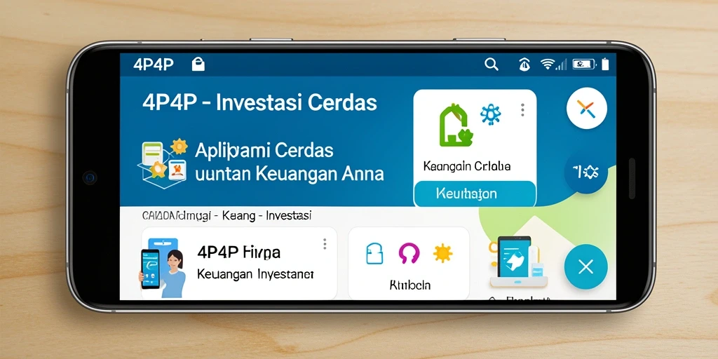 Tampilan antarmuka pengguna aplikasi 4P4P yang modern dan fungsional untuk investasi.
