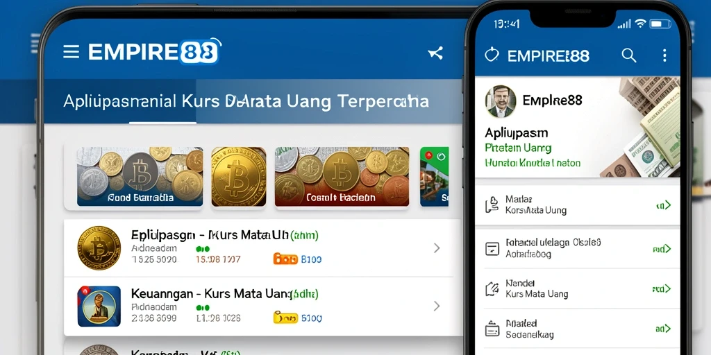 Tampilan antarmuka EMPIRE88 yang modern dan informatif untuk Kurs Mata Uang.