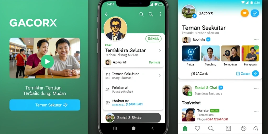Antarmuka GACORX yang intuitif dan menarik untuk menjalin pertemanan.