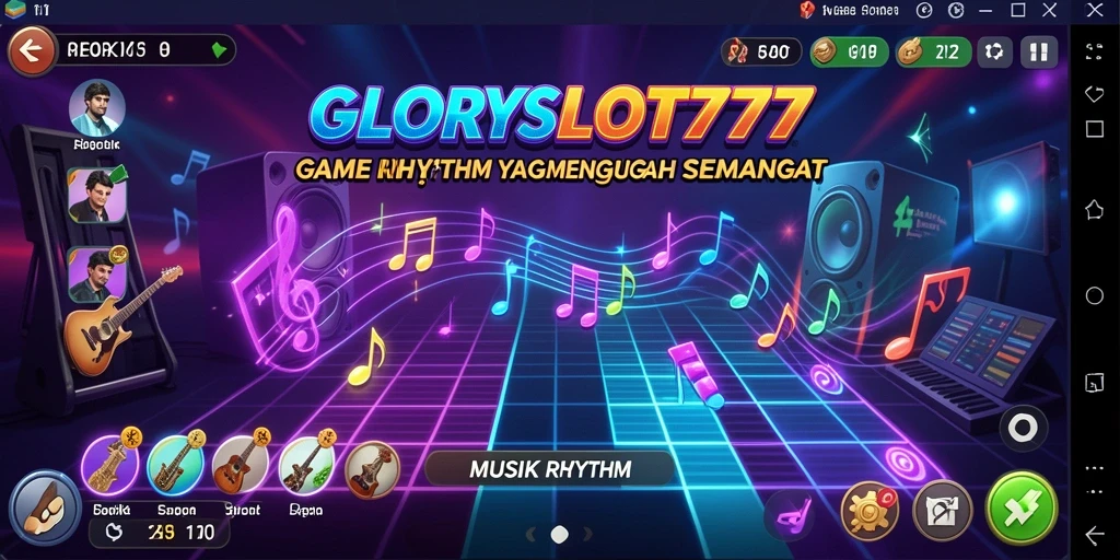 Tampilan antarmuka <strong>GLORYSLOT777</strong> yang menarik dan penuh warna.