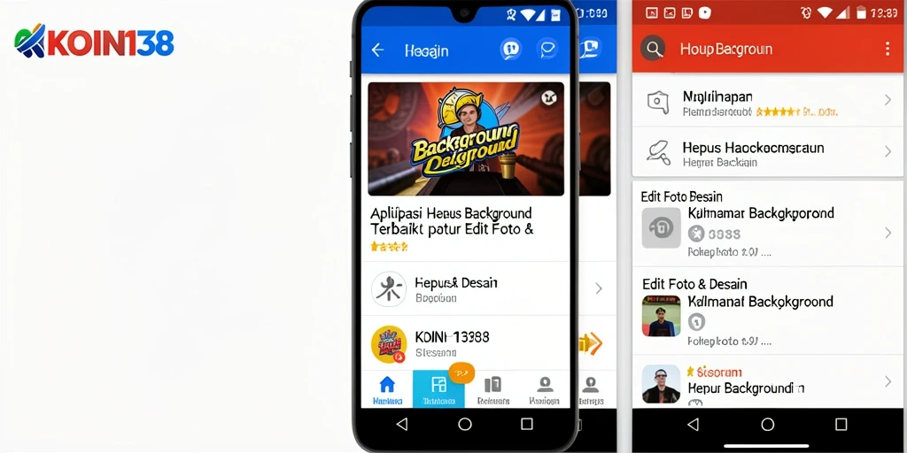 Tampilan antarmuka KOIN138 dengan fitur Hapus Background yang mudah digunakan.