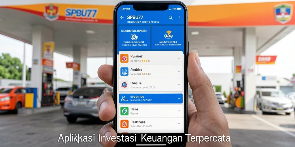 Antarmuka aplikasi SPBU77 menampilkan grafik dan analisis investasi yang informatif.