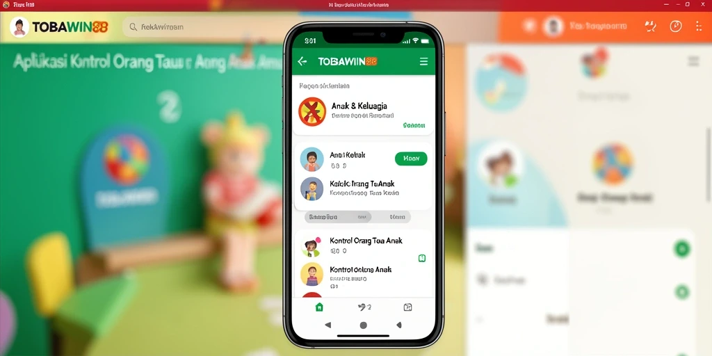 Antarmuka TOBAWIN88 yang intuitif untuk kontrol orang tua anak.