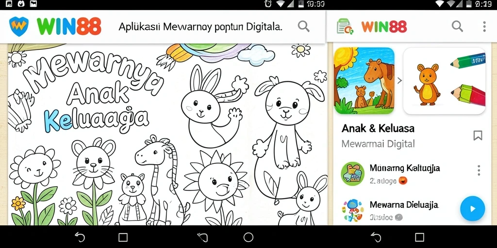 Tampilan antarmuka mewarnai digital yang intuitif di WIN88.