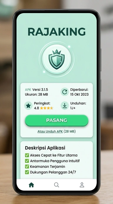 Tampilan halaman APK rajaking
